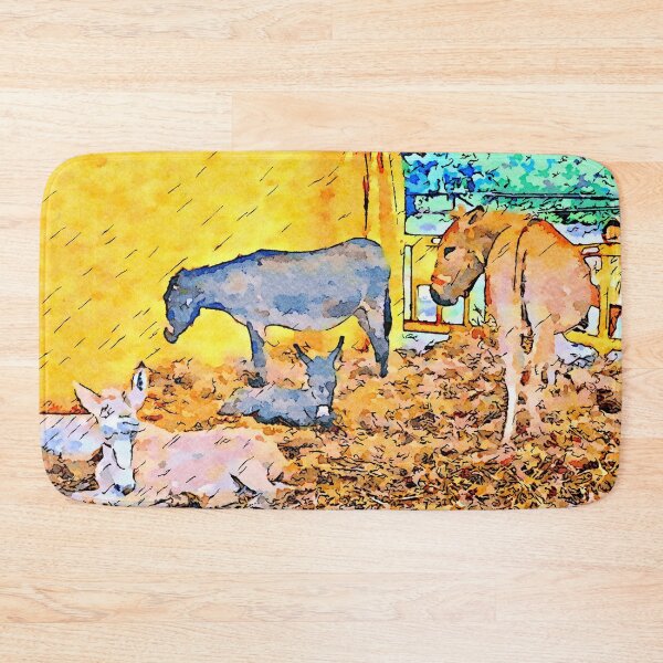 Item preview, Female donkey and puppies lying on the straw designed and sold by Giuseppe Cocco.