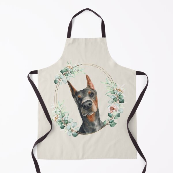 Item preview, Doberman Pinscher Dog in a Floral Gold Wreath Frame designed and sold by Alicia Chee.