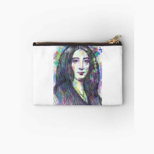 Item preview, GEORGE SAND watercolor and pencil portrait designed and sold by lautir.