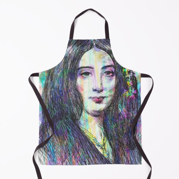 Item preview, GEORGE SAND watercolor and pencil portrait designed and sold by lautir.
