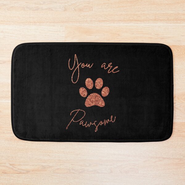Item preview, You are pawsome dog pawsome paw print rose gold glitter designed and sold by Violet Treasures.