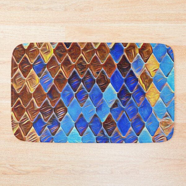Item preview, GALATHI Surface Blocks Gold Blue - Pattern designed and sold by Galathi Designs.