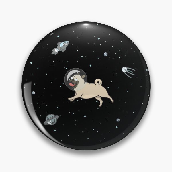 Item preview, Happy Pug Dog Astronaut Flying In Space designed and sold by artado.