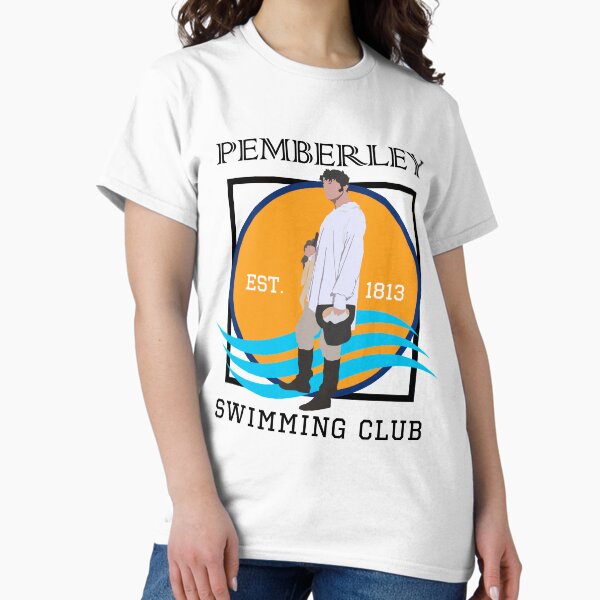 Item preview, Pemberley Swimming Club Est. 1813 - Pride and Prejudice BLACK designed and sold by laracxxx.