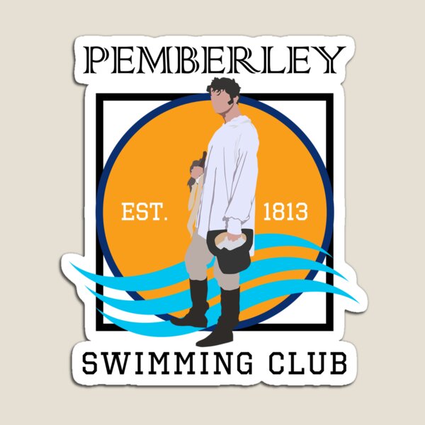 Item preview, Pemberley Swimming Club Est. 1813 - Pride and Prejudice BLACK designed and sold by laracxxx.