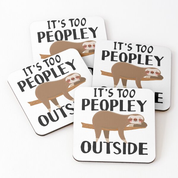 Artikelvorschau, gifts for Introverts Sloth lovers birthday Social ironic entworfen und verkauft von Shirt-Monster.