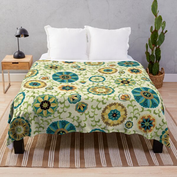 Item preview, Suzani Green and Gold designed and sold by Barbara Pixton.
