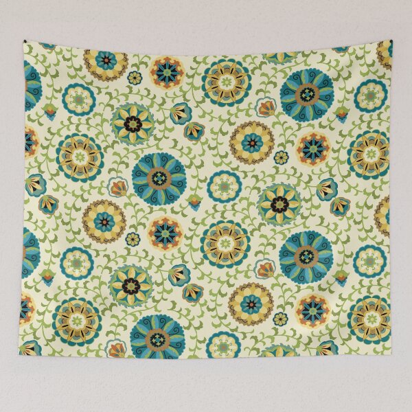 Item preview, Suzani Green and Gold designed and sold by Barbara Pixton.