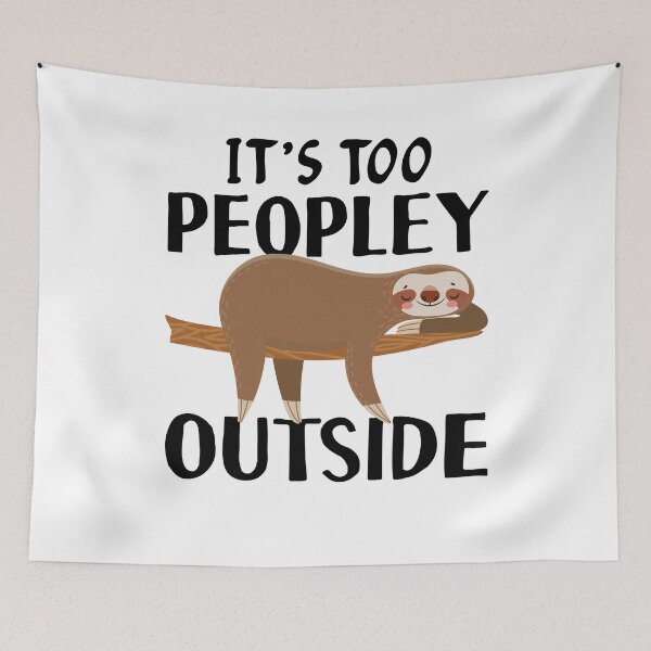 Item preview, gifts for Introverts Sloth lovers birthday  Social ironic designed and sold by Shirt-Monster.