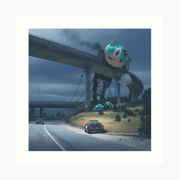 Incident On The Edge Of Town Art Print