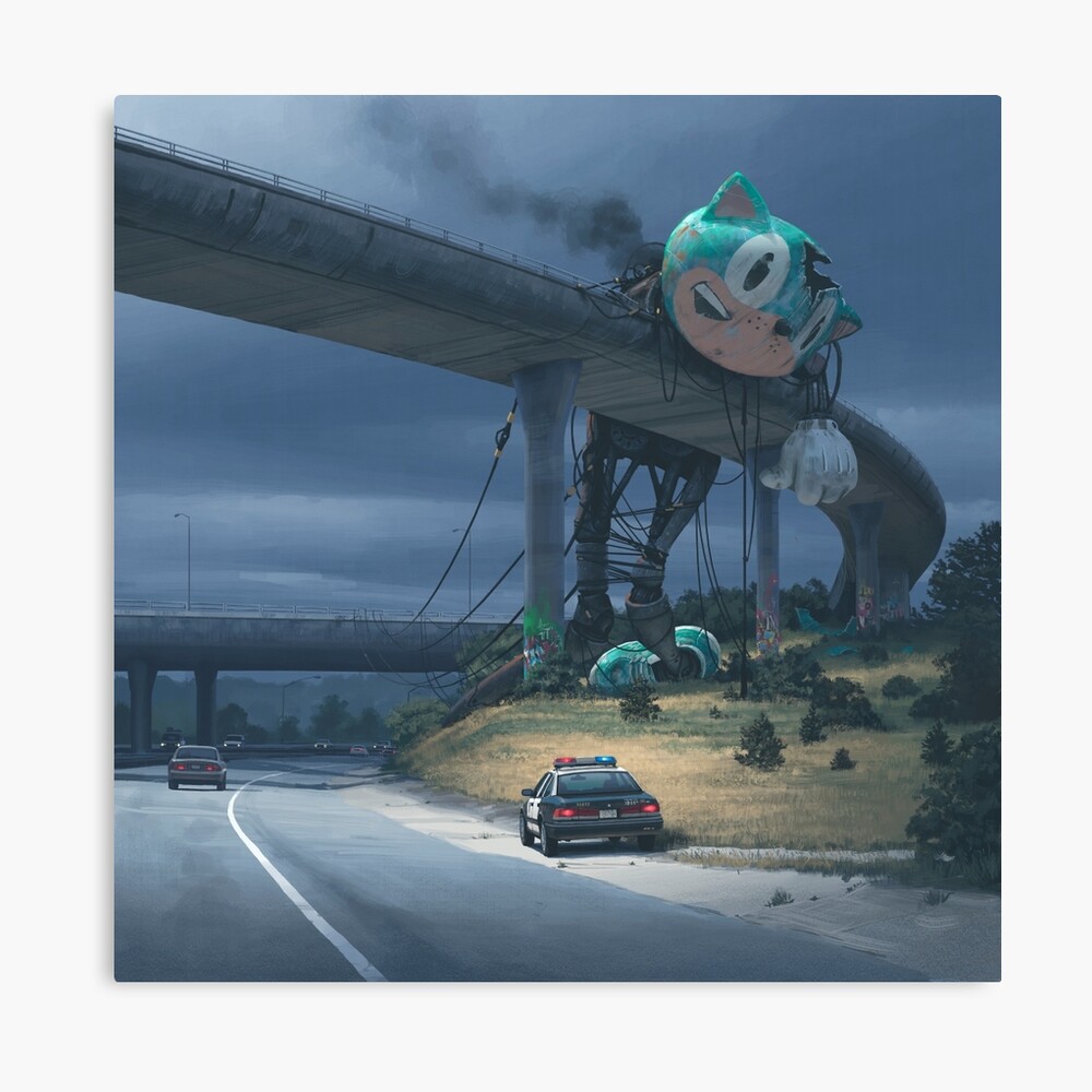Incident On The Edge Of Town Canvas Print