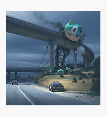 Incident On The Edge Of Town Photographic Print