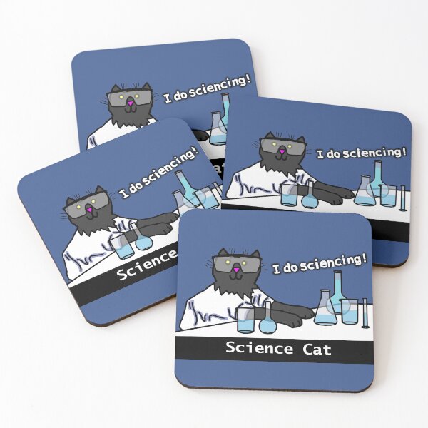 Item preview, I Do Sciencing says Science Cat Ready to Learn in Safety Glasses designed and sold by ellenhenry.