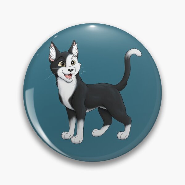 Item preview, Black and White Bicolour Cat with Eye Patch designed and sold by caseysketches.