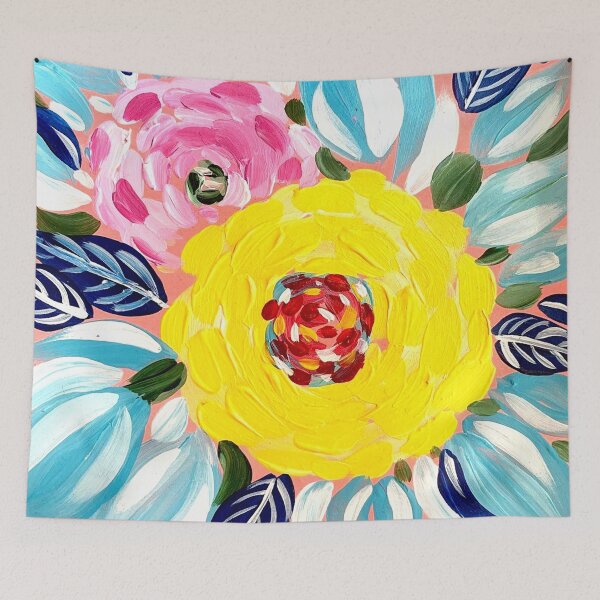 Item preview, FLORAL ILLUSION PEACH designed and sold by PrachiManerikar.