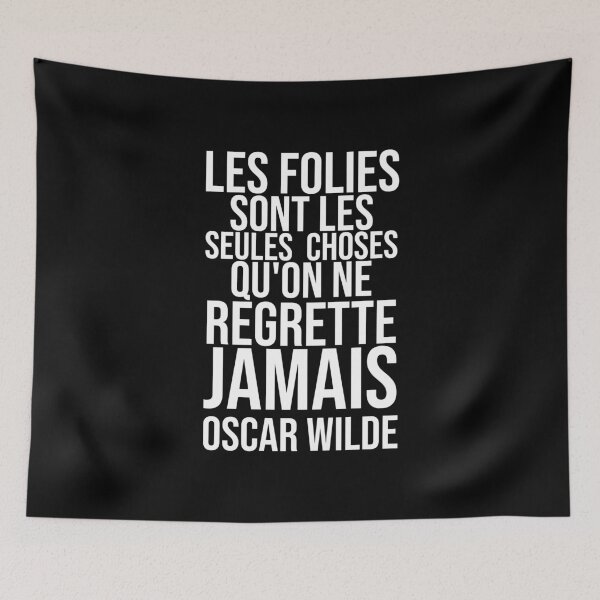 Item preview, Our Follies - Oscar Wilde quote designed and sold by Philippe Derungs.