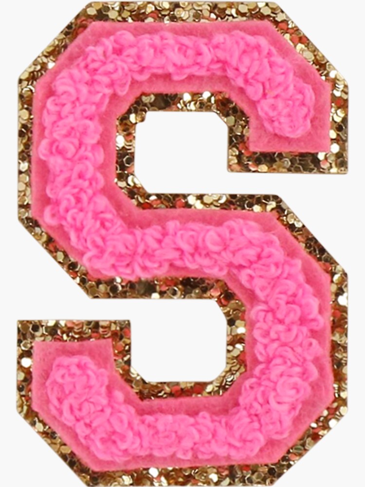 Bubblegum Glitter Varsity Letter Patches | Stoney Clover Lane N