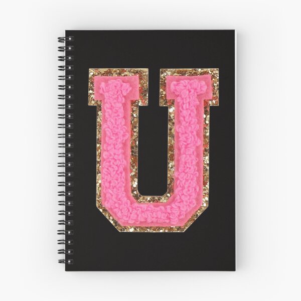 Item preview, U - Bubblegum Glitter Varsity Letter Patches designed and sold by Monograms Ultd.