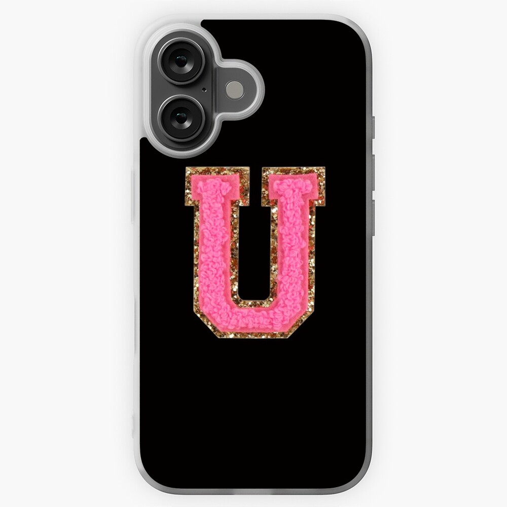 U - Bubblegum Glitter Varsity Letter Patches Sticker