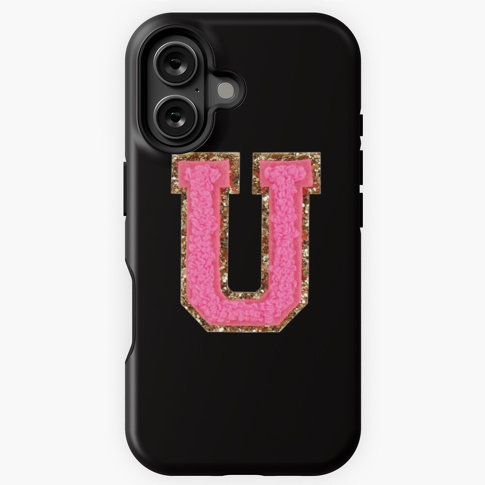 U - Bubblegum Glitter Varsity Letter Patches Sticker