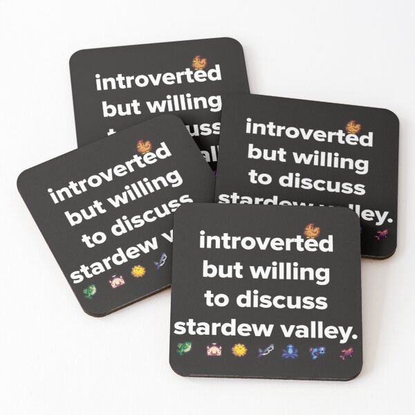 Item preview, Introverted but willing to discuss Stardew Valley designed and sold by JoellenFuller.