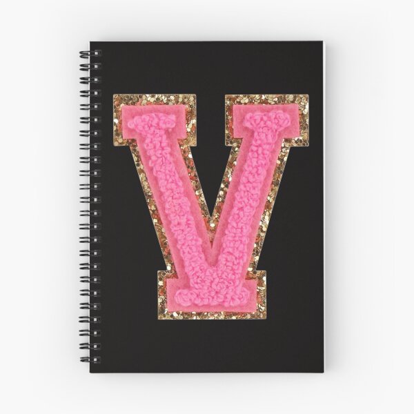 Item preview, V - Bubblegum Glitter Varsity Letter Patches designed and sold by Monograms Ultd.