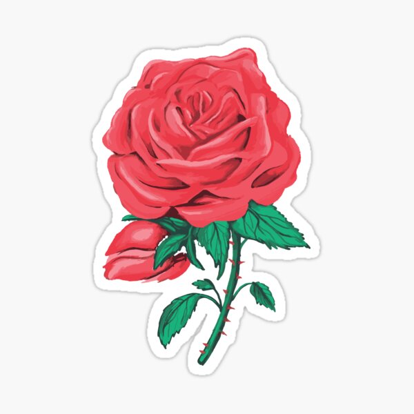 The Red Rose Sticker