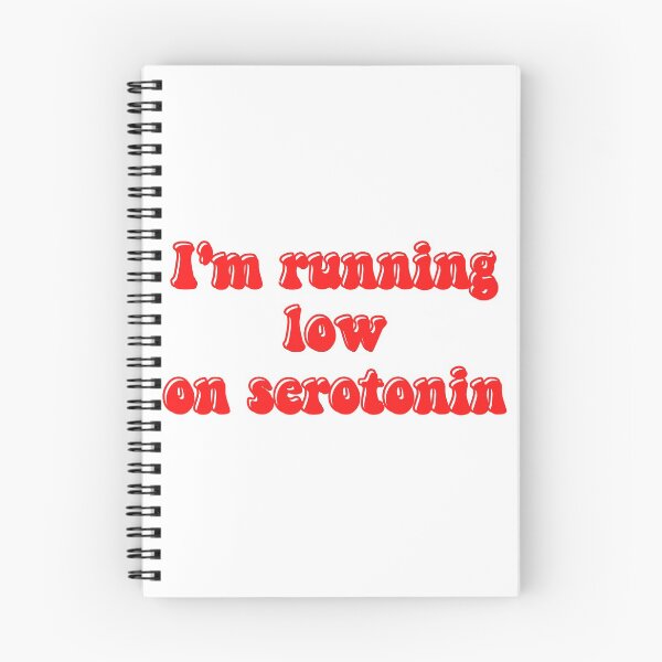 Item preview, im running low on serotonin girl in red lyrics  designed and sold by emsfunkydesigns.