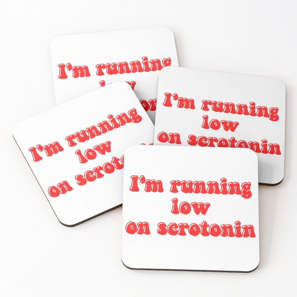 Item preview, im running low on serotonin girl in red lyrics  designed and sold by emsfunkydesigns.