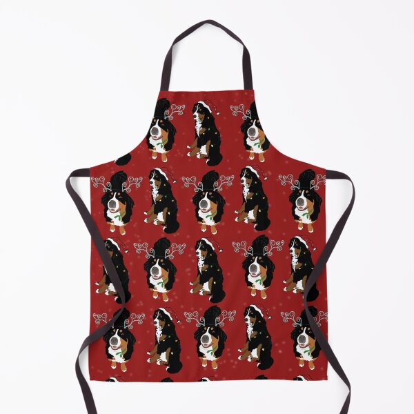 Item preview, Christmas Holiday Bernese Mountain Dog Pattern-Red designed and sold by KantstandyaC.