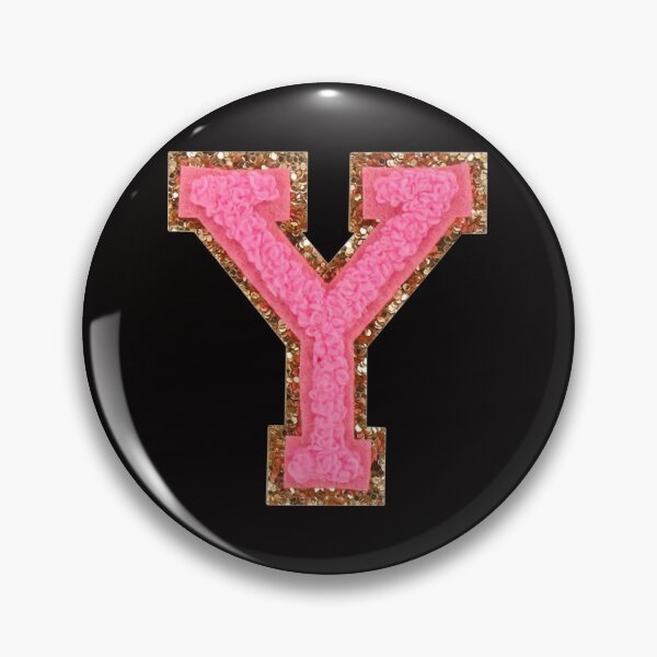 Item preview, Y - Bubblegum Glitter Varsity Letter Patches designed and sold by Monograms Ultd.