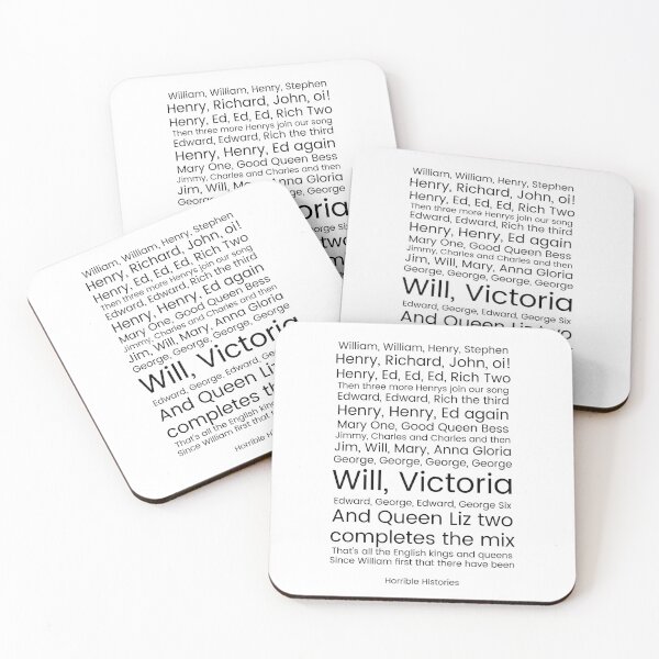 Item preview, Horrible Histories - Kings And Queens Song designed and sold by WorldsWithWords.