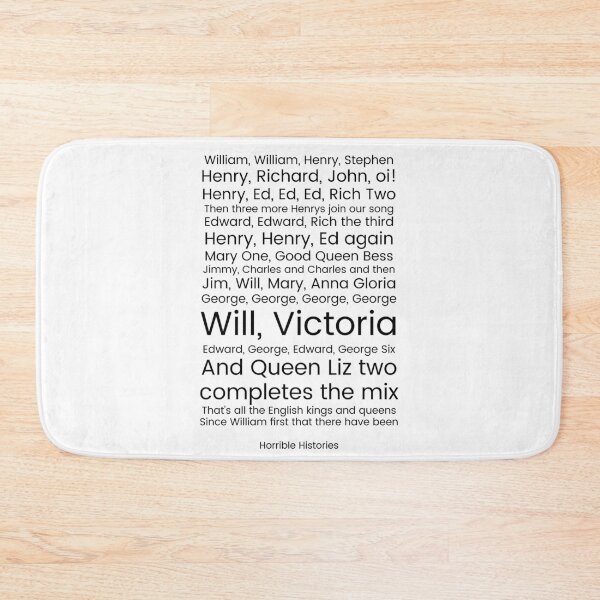 Item preview, Horrible Histories - Kings And Queens Song designed and sold by WorldsWithWords.