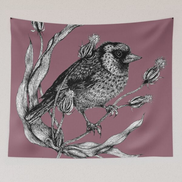 Item preview, Kopie von Sweet bird Dorothee with plant stone-lavender designed and sold by Susanne Margarete Lutz.