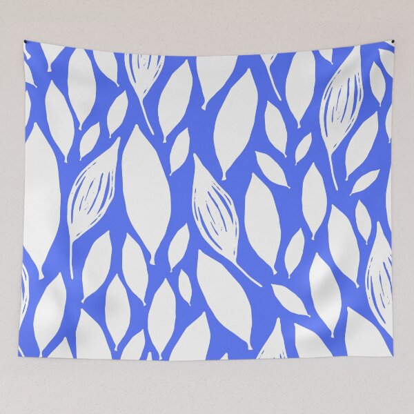 Item preview, Leaves shapes in blue background designed and sold by MJSemedo.