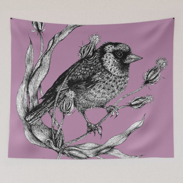 Item preview, Kopie von Kopie von Sweet bird Dorothee with plant stone-lavender designed and sold by Susanne Margarete Lutz.