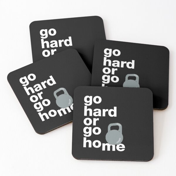 Item preview, “Go hard or go home” motivating crossfit statement with kettlebell designed and sold by TrueType.