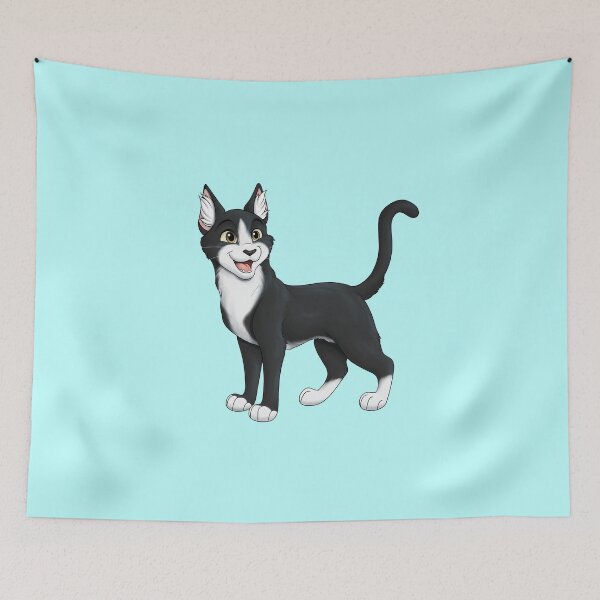 Item preview, Black and White Tuxedo Cat designed and sold by caseysketches.