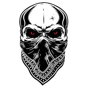 Skull With Bandana Tattoo Skull With Bandana Gangster | Bandana tattoo, Red  tattoos, Red ink tattoos