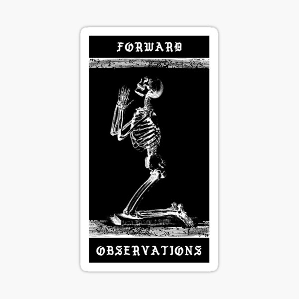 Forward Observations Group Praying Skeleton Sticker