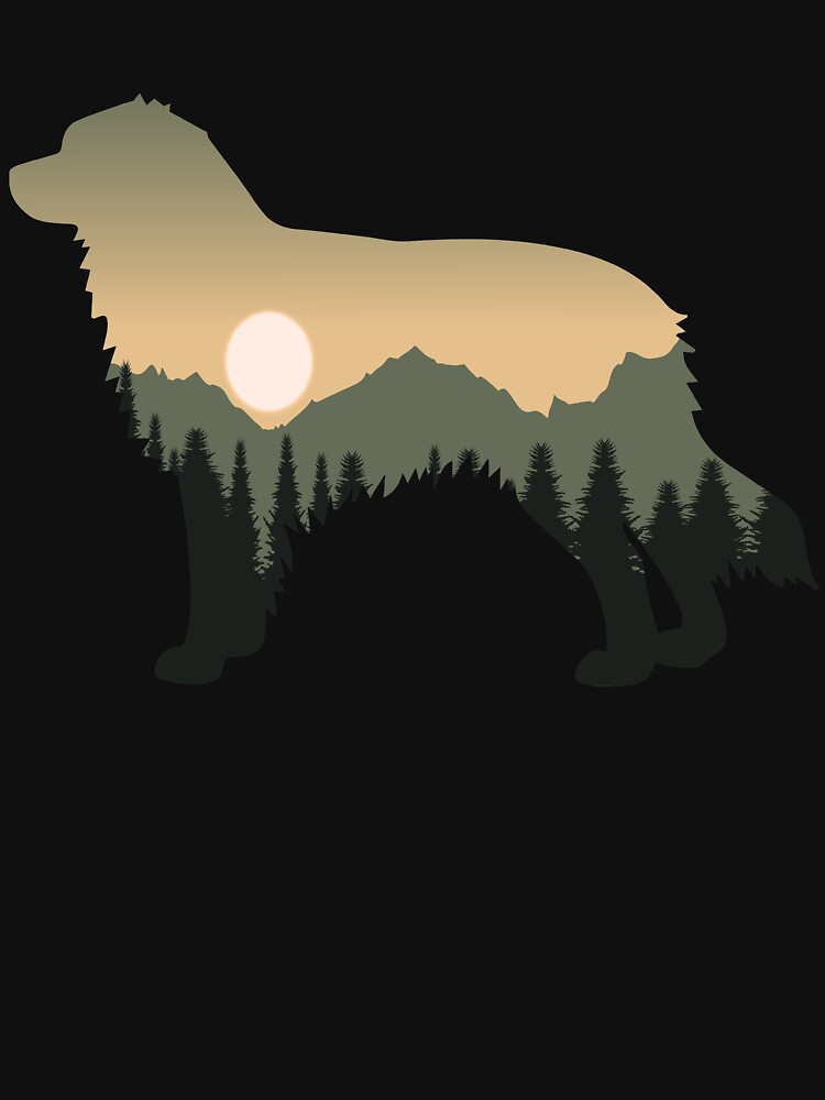 Disover australian shepherd dog forest mountain sunset gift | Active T-Shirt 