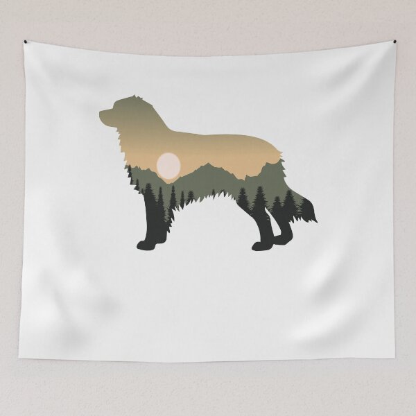 Item preview, australian shepherd dog forest mountain sunset gift designed and sold by alaechamlal.