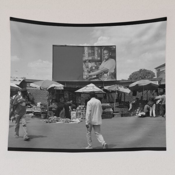 Item preview, Blantyre street market in a black and white  designed and sold by Weather gifts .