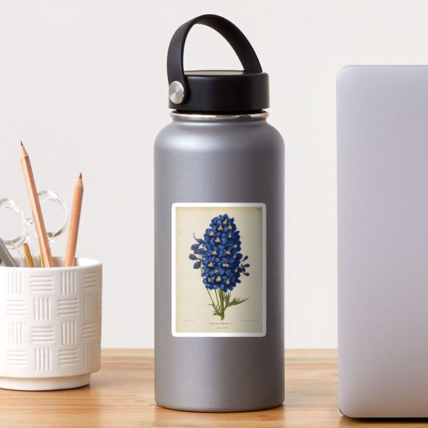 Blue Delphinium Print Sticker