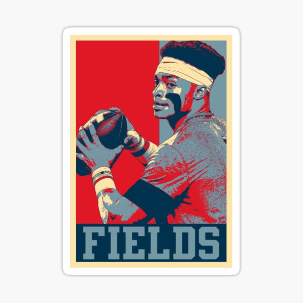 Justin Fields Jersey Sticker for Sale by bsweat