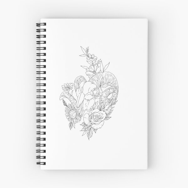 Item preview, Ram Skull With Flowers designed and sold by DioskiArt.