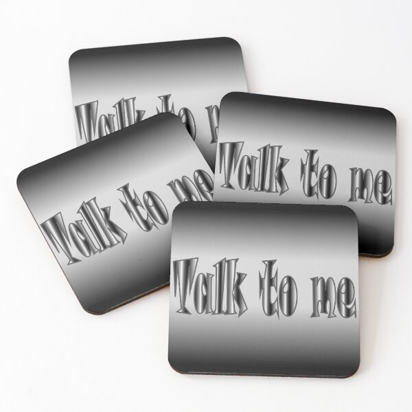 Item preview, Lettering Talk to me in black and white gradient designed and sold by Murza.