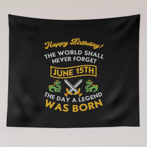 Item preview, June 15th The Day A Legend Was Born Dragons And Swords Design (Light) designed and sold by Graograman.