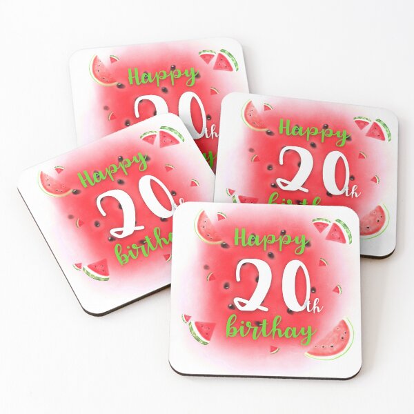 Item preview, Watermelon Happy 20th Birthday designed and sold by Dutlu.