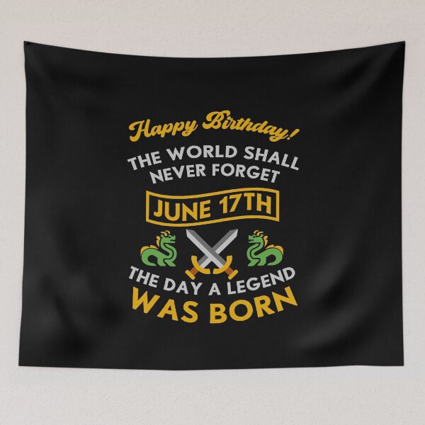Item preview, June 17th The Day A Legend Was Born Dragons And Swords Design (Light) designed and sold by Graograman.